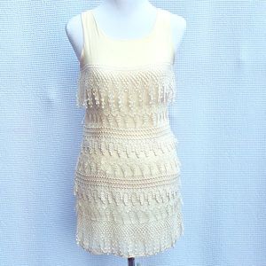 “Dress The Population” Cream Lace Dress, Sz 0